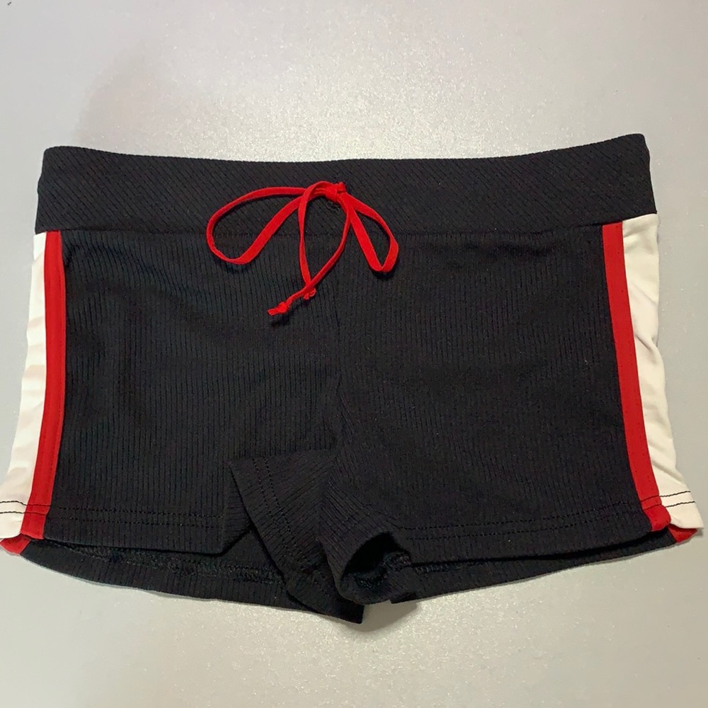 Dance/Cheer Team Camp Uniform Sporty Side-Stripe Shorts (Girls/Tween) NEW Red